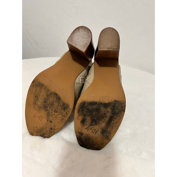 Steve Madden Peep Toe Booties Beige Leather – 7.5 - Picture 3 of 8